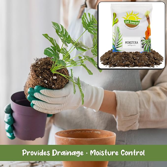 Monstera Houseplant Potting Soil Mix (12 Quarts), Custom Blend for Growing and Repotting