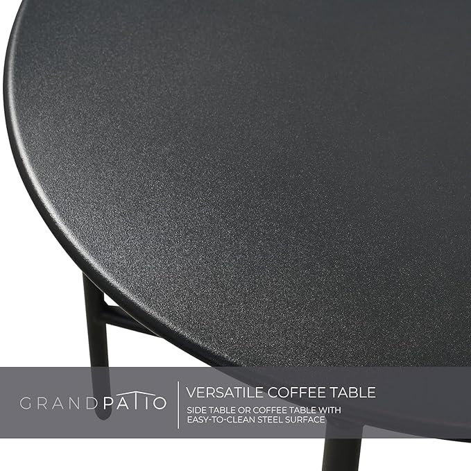 Grand patio 3-Piece Patio Furniture Set, Outdoor Wicker Patio Conversation Seating Chair with Cushions and Coffee Table, Boho Seating Chat Set for Indoor Outdoor, Balcony, Porch, Garden, Deck