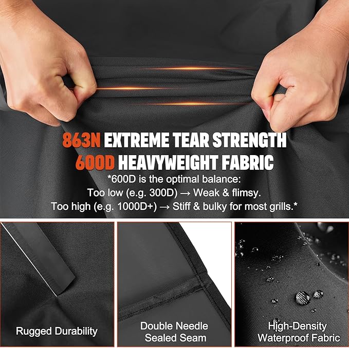 Heavy Duty 600D Grill Cover Compatible with BAC761 Traeger Grills Woodridge Pellet Grill and Smoker