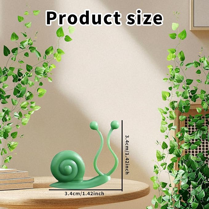 Snails Plant Wall Clips, Plant Climbing Wall Clips, Wall Clips for Plant Vines, Railscapes Plant Holder for Stairs (30, Green)