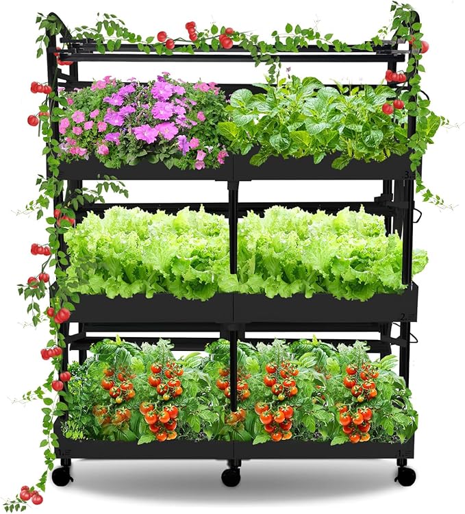 Indoor Garden Hydroponics Growing System Kit, Dual Implant Configuration for Vegetable Fruit Herb Seedling Cultivation and Large-Scale Planting,Double Water Pump，LED Grow Light