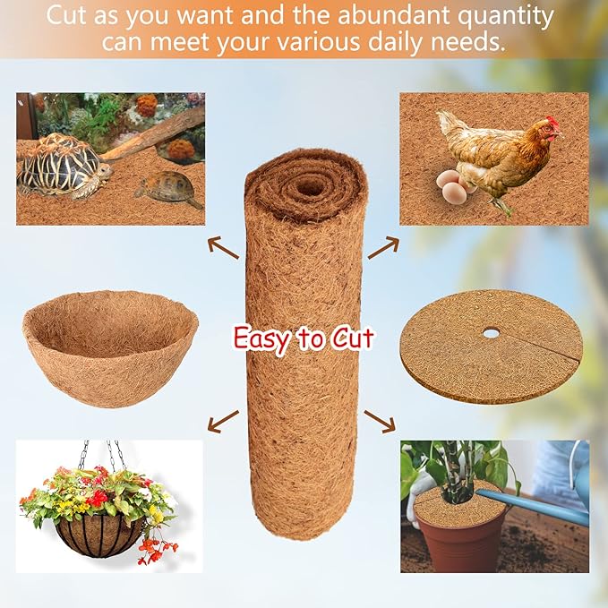 Riare 4 Pack 16 × 80 Inch No-Slip Ice and Snow Carpet Mats- Waterproof Outdoor Coconut Fiber Carpet Anti-Slip Coir Runner for Walkways, Front Door, Stairs, Porch Safe & Stable Walking