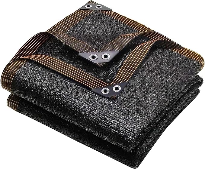 winemana 50% Black Shade Cloth, 3.3 x 13.3 FT Mesh Tarp for Garden Greenhouse Patio, Plants Heat Protection, Outdoor Sun Shade Cover, Resistant Netting Screen with Grommets for Growing Chicken Coop