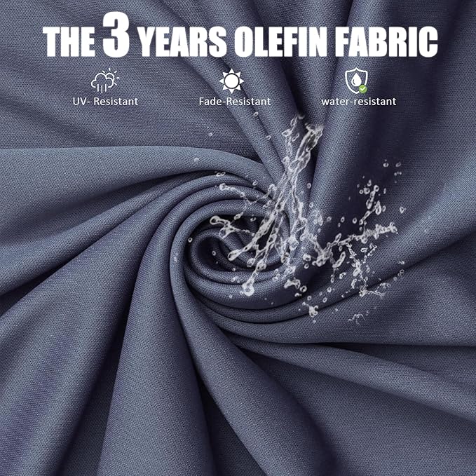 LayinSun 3 Piece Wicker Patio Furniture Set, Classis Outdoor Conversation 360 Degree Swivel Chairs Set with Coffee Table