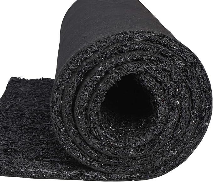 uyoyous Black Rubber Mulch Mat Roll, 8' x 2' Recycled Mulch Walkway Pathway, Permanent Garden Barrier Edging Border Mat, for Landscaping Outdoor