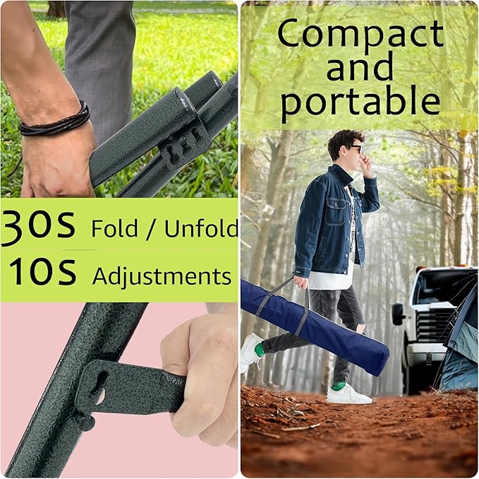 Tranquillo Sturdy Steel Hammock Stand with Premium Cotton Canvas, 600 lbs Capacity Hammock Folding, Portable Hammock Stand 30-Second Fold Unfold Spacious Hammock Design, Sage