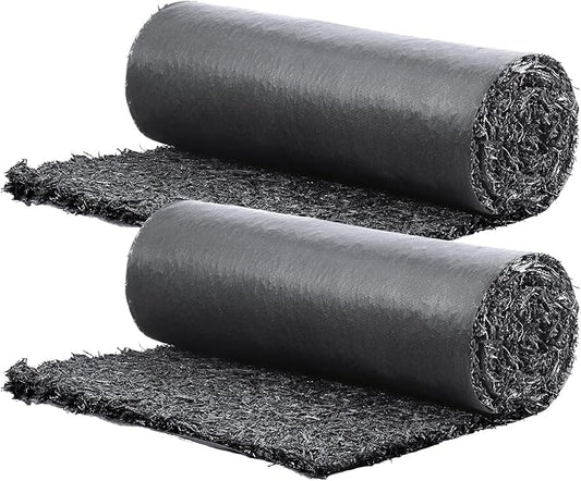 VEVOR 2-Pack Recycled Rubber Mulch Mat Roll,Permanent Mulch Walkway Pathway,Garden Edging Border for Plants, Vegetables & Flower Garden Barrier, Black Rubber Mulch for Landscaping Outdoor 8' x 2'