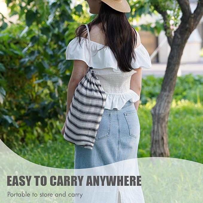 Brazilian Hammock with Tree Straps - Cotton Hammocks Portable Hammock with Carry Bag for Backyard, Porch, Outdoor and Indoor Use