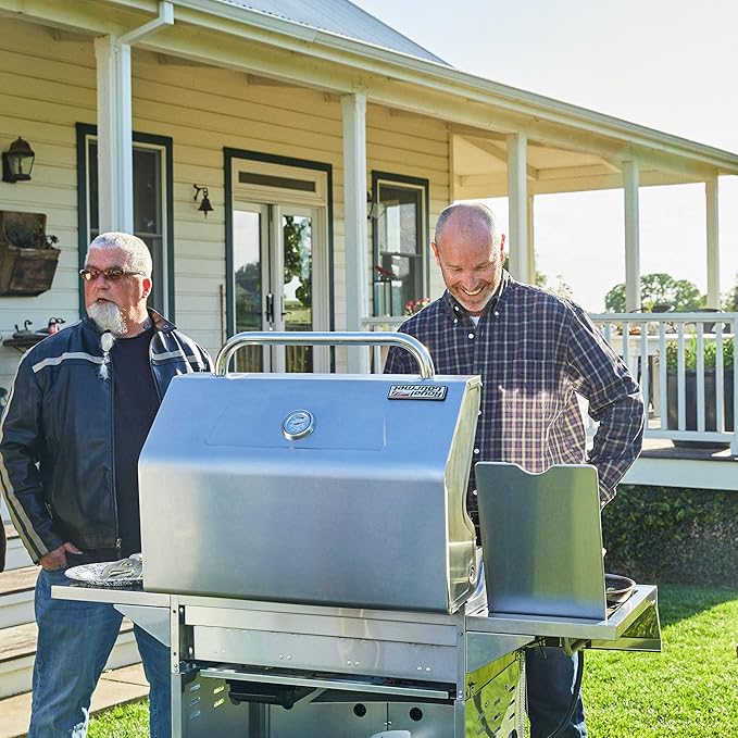 Royal Gourmet GA4402S 4 Burner Propane Gas Grill with Side Burner & Warming Rack, Stainless Steel Gas Grill with 54,000 BTUs Output for Barbecue Grilling & Backyard Cooking, Silver