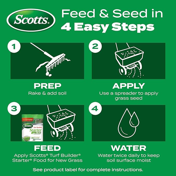 Scotts Turf Builder Starter Fertilizer for New Grass, Use When Planting Seed, 5,000 sq. ft., 15 lbs.