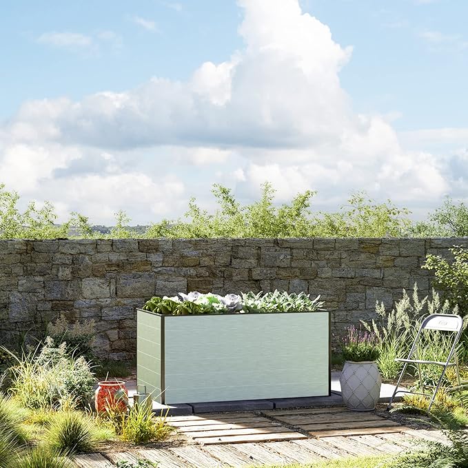 Christina 2.5 ft Tall Raised Garden Bed (2.5'W x 4.9'L), Anodized Aluminum