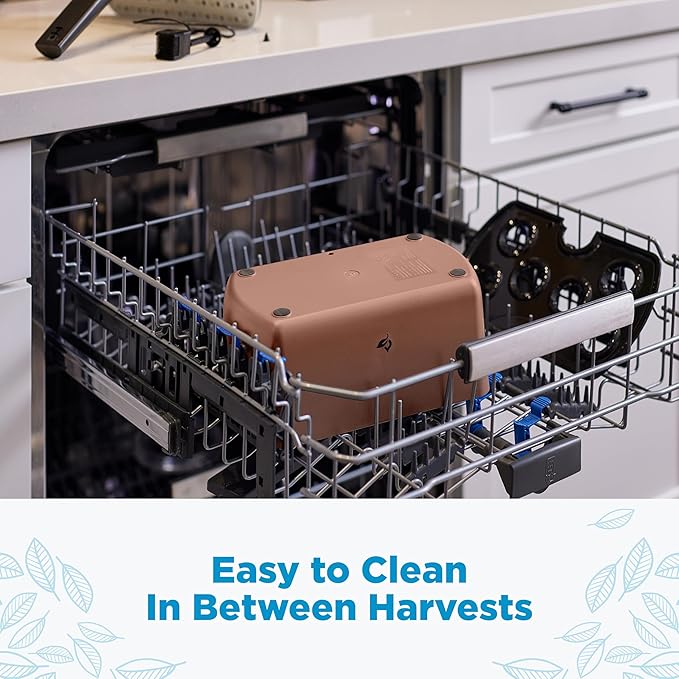 AeroGarden Harvest Lite, Indoor Garden Hydroponic System with LED Grow Light, Holds up to 6 AeroGarden Pods, Mocha