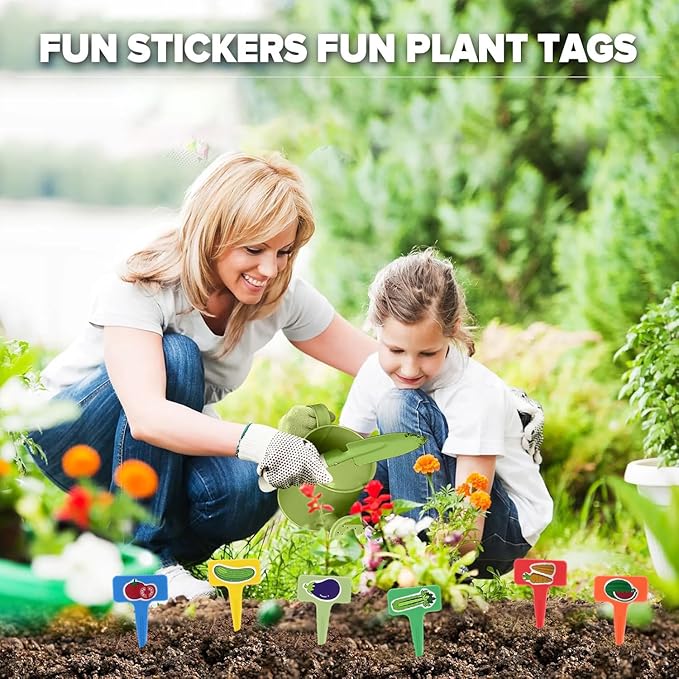 Kids Gardening Set 14Pcs Gardening Tools for Kids with Tote Bag,Watering Can, Shovel, Apron, Garden Book and More Educational STEM Learning Outdoor for Toddlers Boys Girls (Green-1)