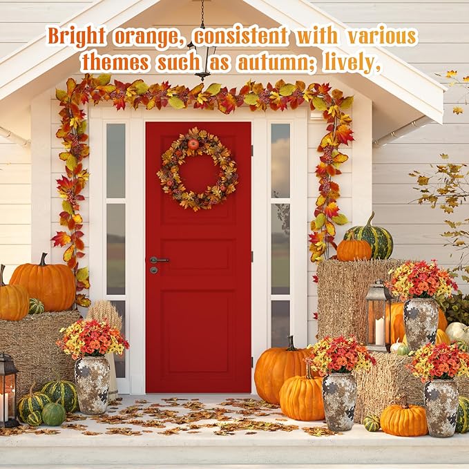 Lyrow 100 Bundles Violet Artificial Flowers, UV Resistant Faux Silk Flowers Outdoor, Fake Violet Bulk for Front Porch Hanging Garden Courtyard Farmhouse Home (Autumn Color System)