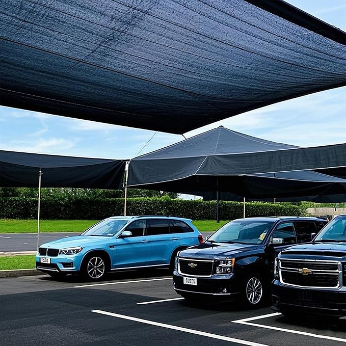 winemana Black Shade Cloth 70%, 5x10 FT Mesh Tarp - Garden Shade for Greenhouse, Patio, Vegetables, Plants Cover and Chicken Coops, Sun Shade Net for Outdoor Protection with Reinforced Grommets