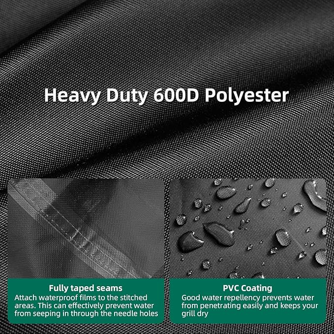 Grill Cover for Outdoor Grill, 58 Inch Pellet BBQ Grill Covers, Polyester Fabric Waterproof Universal Gas Charcoal Barbecue Grill Cover for 300/305/550 Series Smoker