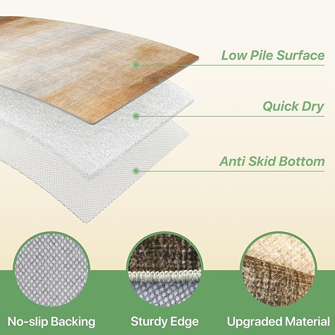 GENIMO Outdoor Rug for Patio Clearance, 5'x7' Reversible Plastic Straw Rugs, Lightweight Waterproof RV Camping Mat for Camper, Balcony, Deck, Backyard, Picnic, BrownBeige