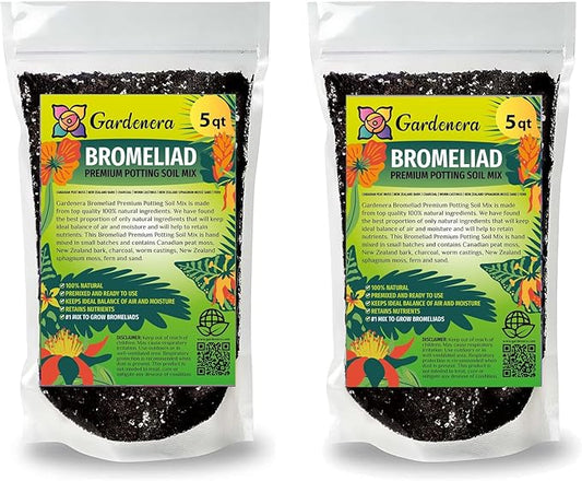Gardenera Bromeliad Potting Mix - Crafted for Superior Performance and Exquisite Blooms - 10 QUARTS