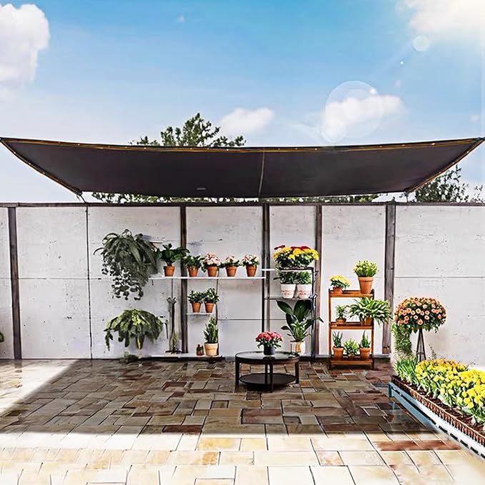 winemana 90% Shade Cloth, Dog Kennel Shade Cover, 6.6 x 16 FT Sturdy Durable Sunblock Shade Mesh Tarp with Grommets for Patio Plants Greenhouse Chicken Coop Porch