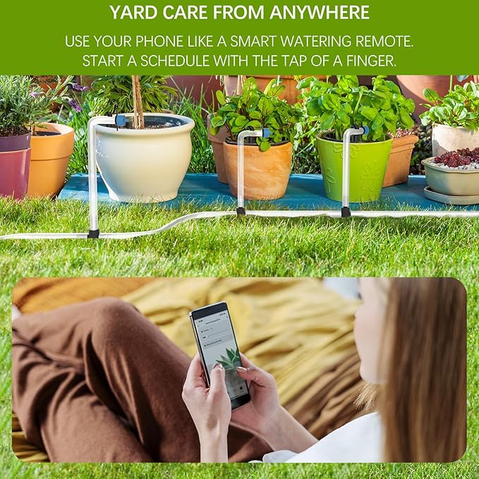 Smart Automatic Plant Watering System - Plant Watering Devices for 20 Potted Plants，Auto Drip Irrigation System Programmable Timer & Compatible with Alexa