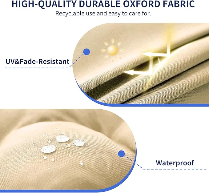 Outdoor Bench Cushion, 59x18x5 Inch, Waterproof Bench Cushion for Outdoor/Indoor Furniture, Tufted Patio Bench Seat Cushion, Fade Resistant Outdoor Cushions for Porch Swing Couch, Beige