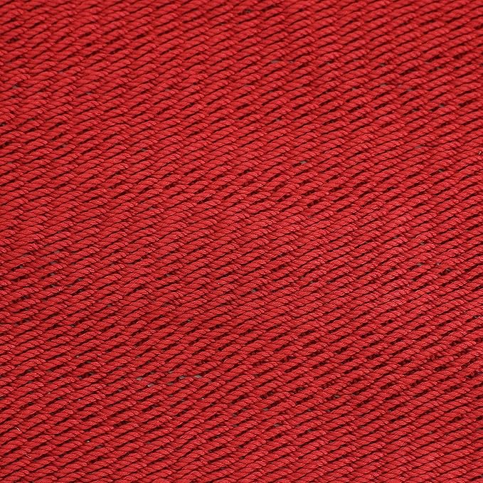 Sunnydaze Soft-Spun Polyester Rope Double Hammock for Outside - 600-Pound Weight Capacity Extra Large Hammock - Red
