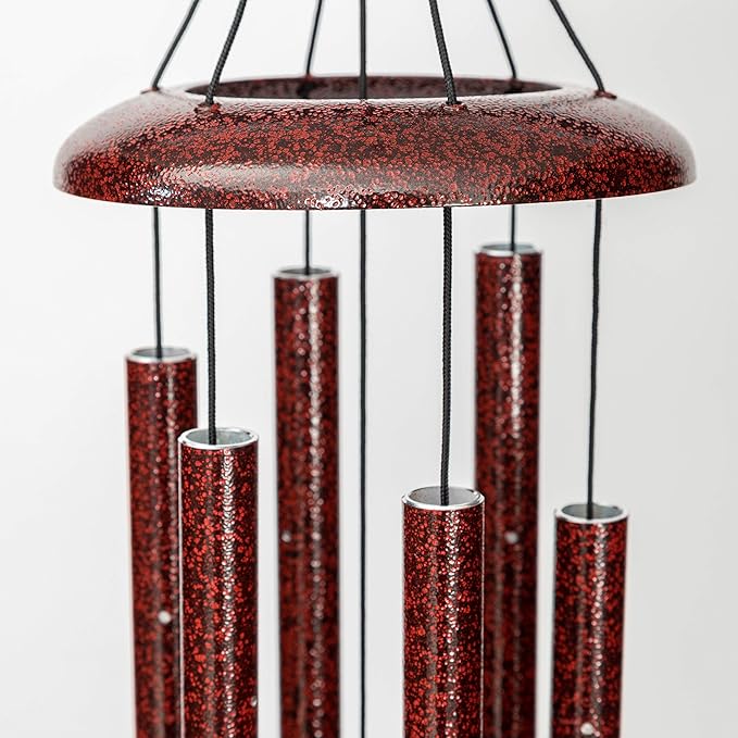 Corinthian Bells by Wind River - 27 inch Ruby Splash Wind Chime for Patio, Backyard, Garden, and Outdoor Decor (Aluminum Chime) Made in The USA