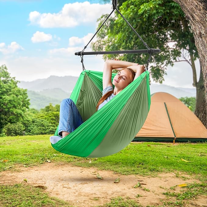 Sorbus Hanging Hammock Chair - Tree Pod Sensory Swing - Outdoor Camping Cacoon Chair - Collapsible and Lightweight Swings - Swinging Rocker Chairs for Camp, Travel, Hiking, Tent, Porch (500 lb Max)