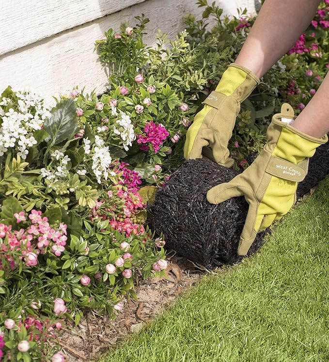 Permanent Mulch Recycled Rubber Border - 10 Feet Long x 4.5 Inches Wide | Weed Deterrent | Easy Install | Scatter-Proof | Landscaping | Paths | Eco-Friendly Design