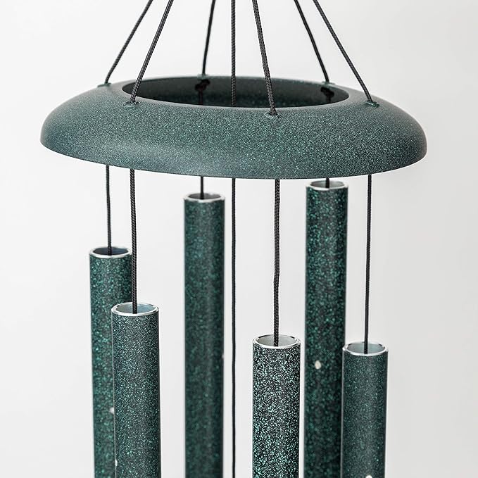 Corinthian Bells by Wind River - 27 inch Green Wind Chime for Patio, Backyard, Garden, and Outdoor Decor (Aluminum Chime) Made in The USA