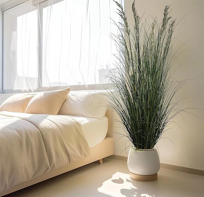 Artificial Pampas Grass Plant, 6FT Tall Faux Plants Indoor Home Decorative Artificial Plants & Flowers in Pot, Fake House Plant