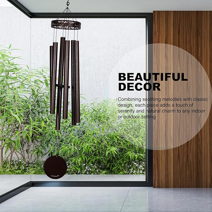 Extra Large Wind Chimes for Outside Deep Tone - 58'' Outdoor Clearance, Deep Tone Wind Chimes, Memorial Wind Chime, Sympathy Gift, Patio Yard, Home Décor, Bronze (58" Bronze)