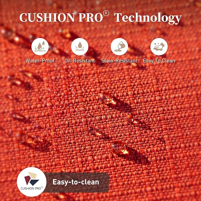 Patio Furniture Set with Swivel Chairs, High Back Wicker Rattan Furniture with Extra Thick Cushion and Coffee Table, Outdoor Conversation Set for Garden Backyard Deck,7 Seats Red