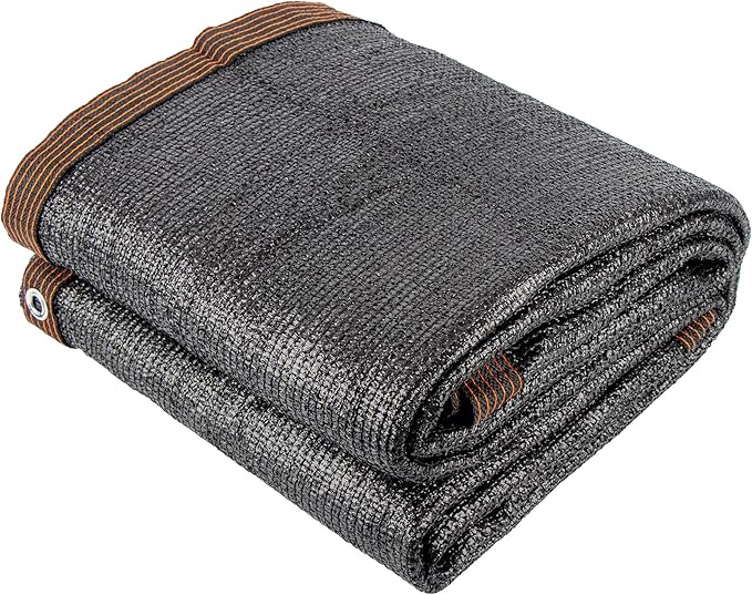 90% 20 X 20 FT Black Shade Cloth, Outdoor Woven Sun Shade with Grommets, Durable Breathable Netting Shading Antifreezing for Patio, Garden, DIY Home, Plants Cover, Greenhouse, Dog Kennel