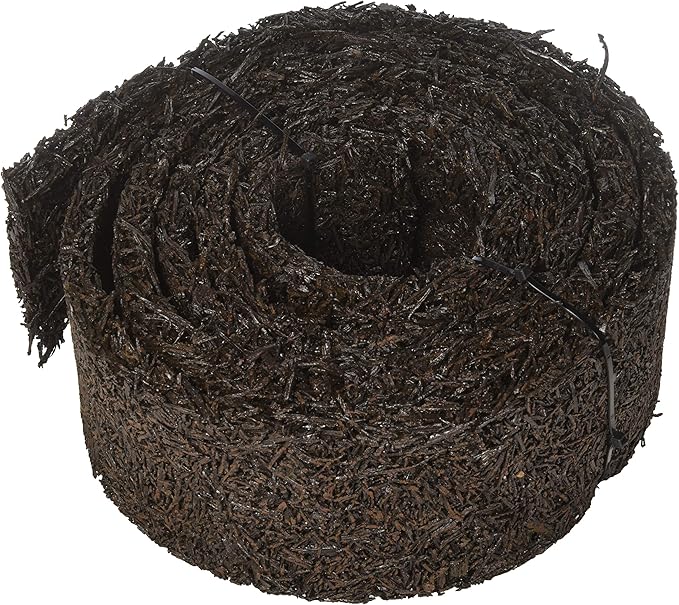 Permanent Mulch Recycled Rubber Border - 10 Feet Long x 4.5 Inches Wide | Weed Deterrent | Easy Install | Scatter-Proof | Landscaping | Paths | Eco-Friendly Design
