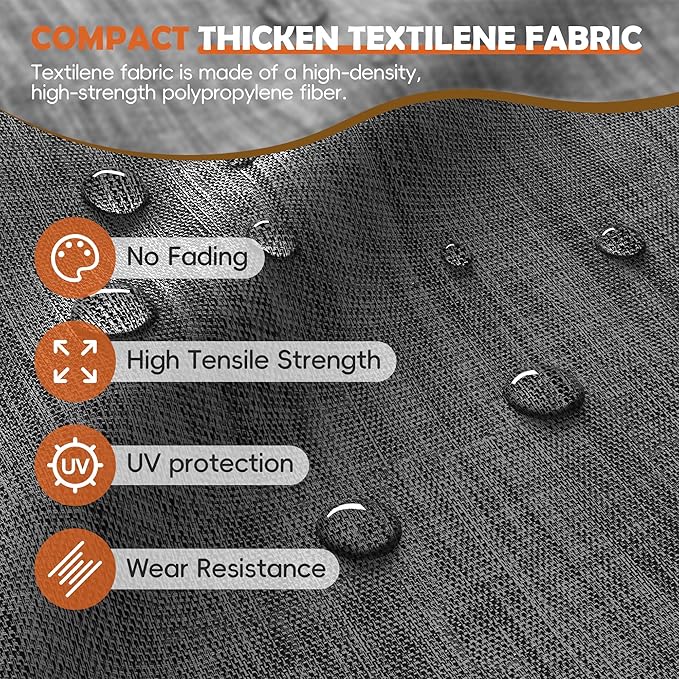 UDPATIO Patio Dining Chairs Set of 2, High Back Wide Seat Outdoor Furniture Chairs with All Weather Breathable Textilene, for Lawn Garden Backyard Deck, Dark Grey