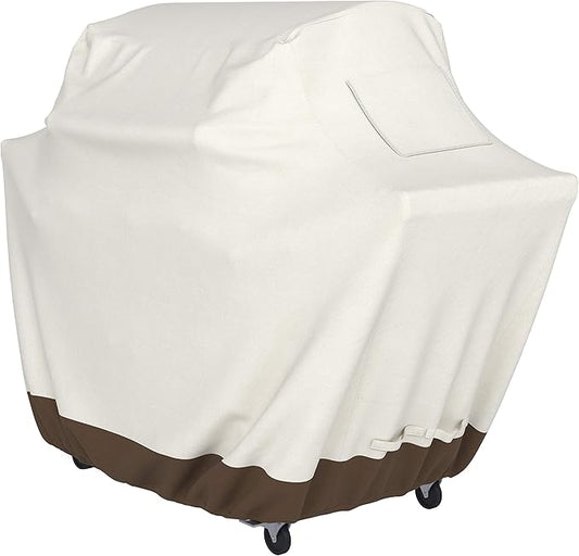 Amazon Basics Gas Grill Barbecue Cover for Outdoor, Waterproof, Anti-UV, Durable, 65 inch, Large, Beige
