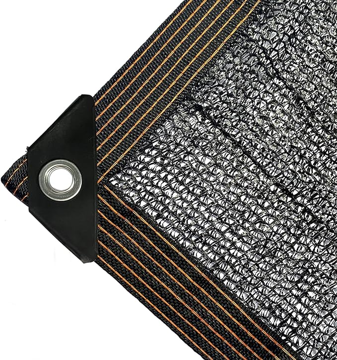 winemana 50% Black Shade Cloth, 20 x 30 FT Durable Mesh Tarp with Grommets, Garden Sunblock Shade Cloth Shading Antifreezing for Plants Cover, Greenhouse, Barns Kennel, Patio, Tomatoes