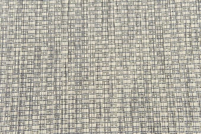 Unique Loom Collection Casual Transitional Solid Heathered Indoor/Outdoor Flatweave Area Rug (2' x 6' 1" Runner, Light Gray/Ivory)