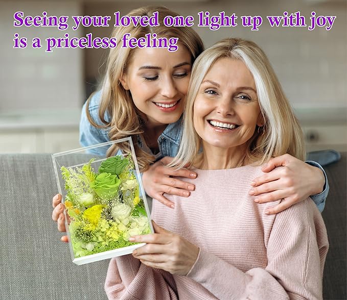 Valley of Rain & Forest Long-Lasting Real Flowers, Handcrafted Preserved Rose Bush For you to Send Love for All Occasions, Floral Arrangement for Indoor Decoration (Green Rose Spring-themed)