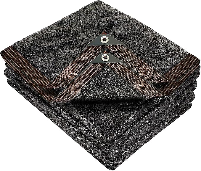 winemana 50% Black Shade Cloth, 8 x 20 FT Durable Mesh Tarp with Grommets, Garden Sunblock Shade Cloth Shading Antifreezing for Plants Cover, Greenhouse, Barns Kennel, Patio, Tomatoes