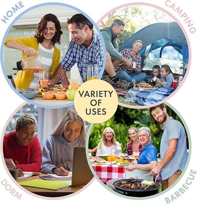 FOODLE Wheat Straw Dinnerware Set - BPA Free & Safety Tested - Unbreakable, Microwave & Dishwasher Safe Dishes - Picnic, RV, Dorm, Camping Plates Cups and Bowls - Great for Kids & Adults - For 4