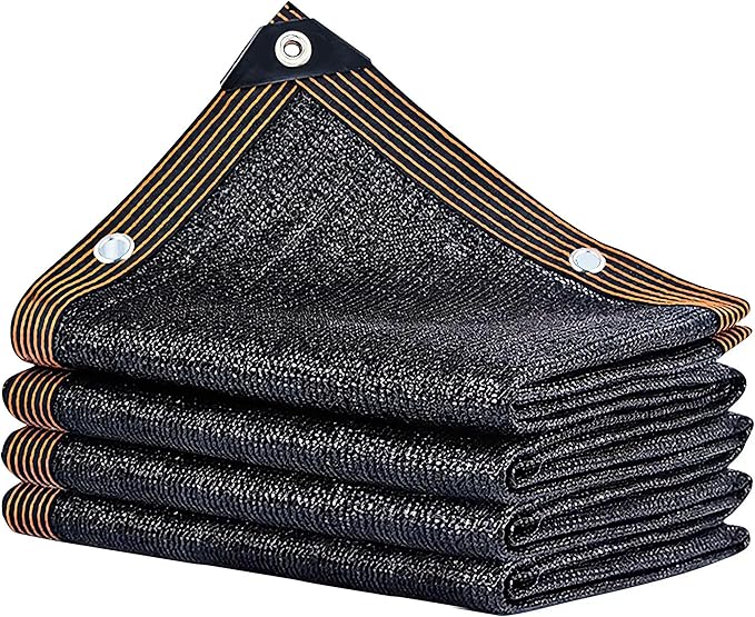 winemana 40% Black Shade Cloth, 6.6 x 10 FT Mesh Tarp with Grommets, Garden Sunblock Shade Cloth Shading Antifreezing for Plants Cover, Greenhouse, Barns Kennel, Patio, Tomatoes