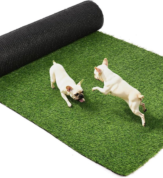 MYOYAY Artificial Grass Turf Rug 3.3x33 ft Artificial Grass Mats 1.2" Pile Height Pet Training Synthetic Carpet Roll with Drain Holes for Indoor Outdoor Patio Garden Lawn Landscape