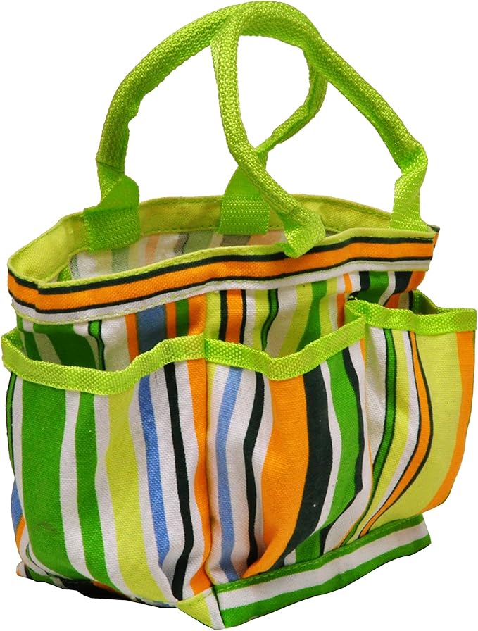 G & F 10012 JustForKids Kids Garden Tools Set with Tote hand rake shovel trowel,Assorted