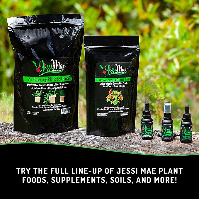 Jessi Mae Slightly Acidic Organic Well-Drained Potting Soil - 4-Quart Bag, Perlite-Enhanced - Soil Mix for Snake Plant & Potting Mix for Peace Lily, Pothos & Parlor Palm