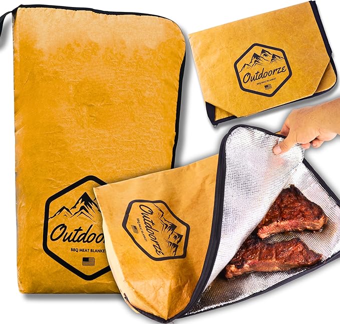 BBQ Blanket for Resting Meat | Meat Resting Bag for Smoking & Barbecue | Insulated Brisket Blanket | Grilling Accessories for Brisket, Steak & Beef | Gifts for Men | Camping Essentials by Outdoorze