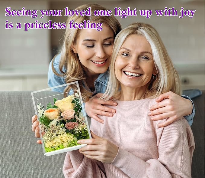 Valley of Rain & Forest Long-Lasting Real Flowers, Handcrafted Preserved Rose Bush For you to Send Love for All Occasions, Floral Arrangement for Indoor Decoration (Yellow Champagne Rose)