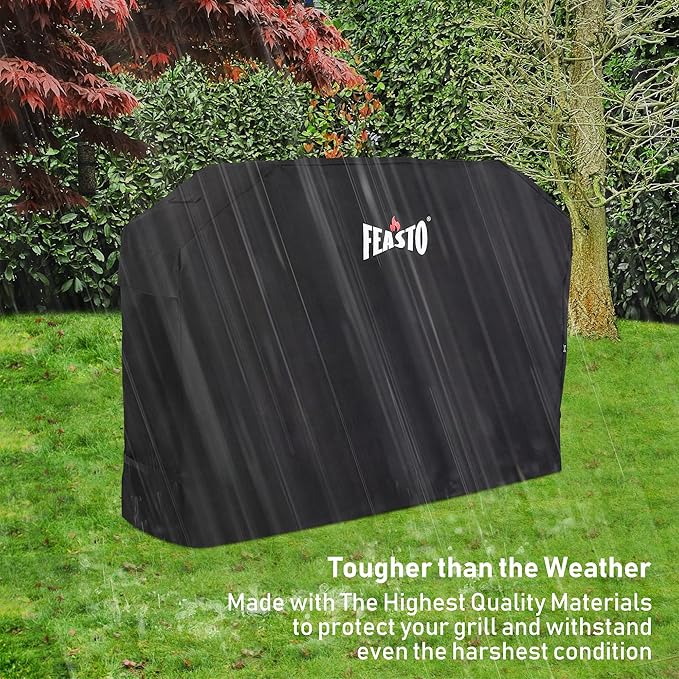 4 Burner Gas Grill, Outdoor BBQ Grill with Side Table for Patio & Backyard Barbecue, Enameled Coated Chamber Body with Porcelain-Enameled Grates, Grilll Cover Included, 36,000 BTU, Black