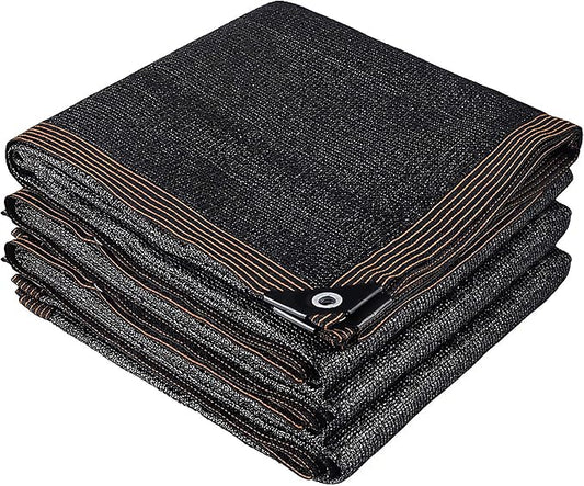 winemana 70% Black Shade Cloth, 12 x 8 FT Durable Mesh Tarp with Grommets, Resistant Garden Sun Shade Netting with Taped Edge for Plant Cover, Greenhouse, Patio, Tomatoes, Chicken Coop, Barn Kennel